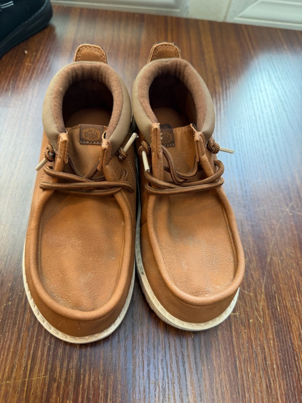 Like new tan brown hey dudes size 13